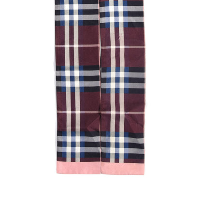 Burberry Silk Check Print Skinny Scarf Plum 2 of 4