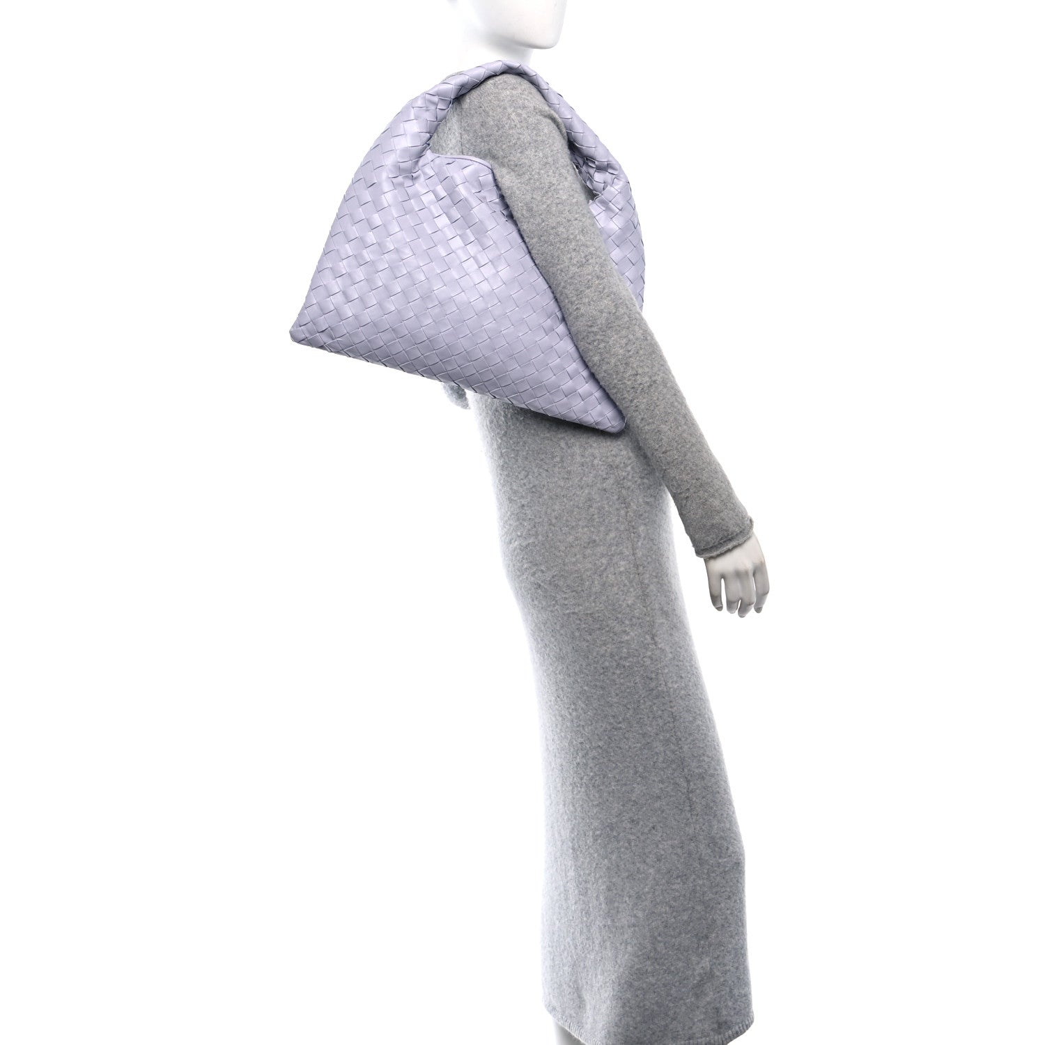 Bottega Veneta Calfskin Intrecciato Small Hop Oyster Lilac 2 of 10