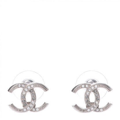 Chanel Crystal CC Earrings Silver 1 of 5