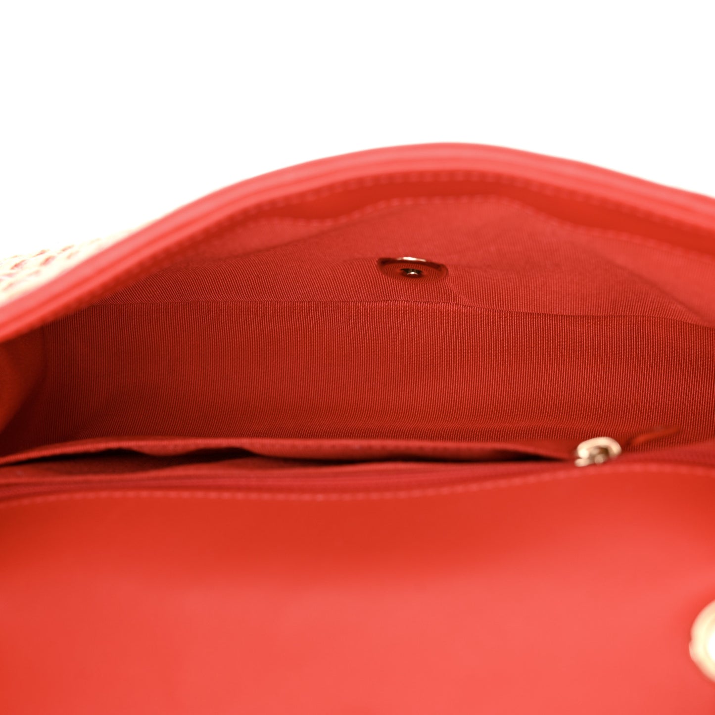 Raffia Jute Striped Medium Urban Jungle Single Flap Red