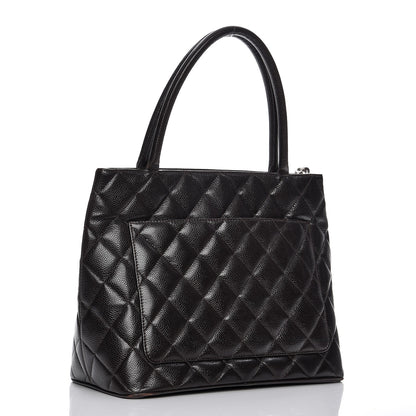 Chanel Caviar Quilted Medallion Tote Dark Brown 3 of 14