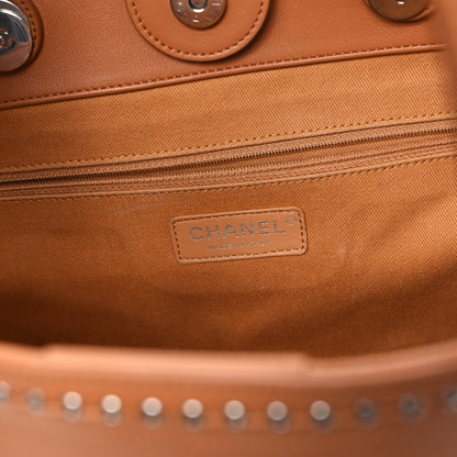 Chanel Calfskin Large Coco Eyelets Shopping Tote Camel 6 of 12