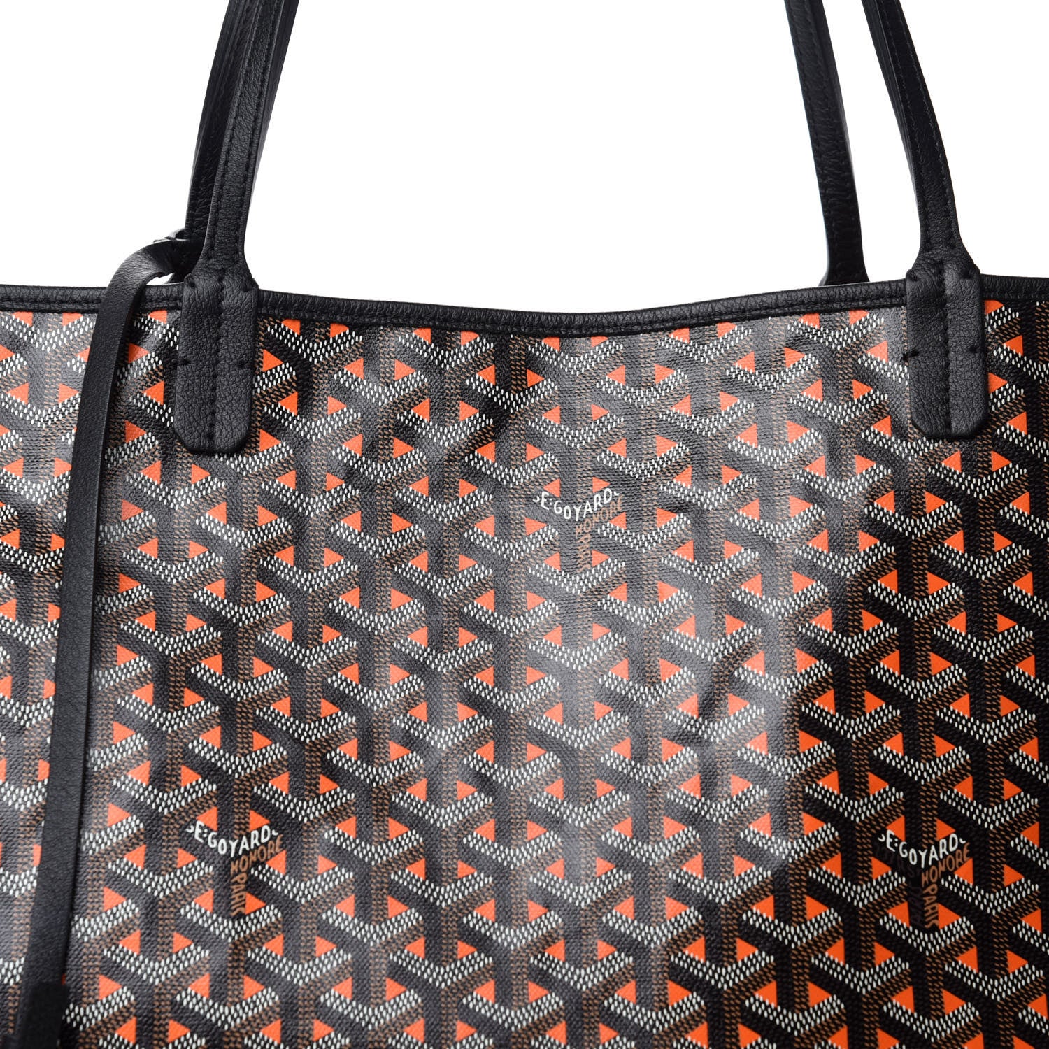Goyard Goyardine Saint Louis Claire Voie GM Black Orange 10 of 10