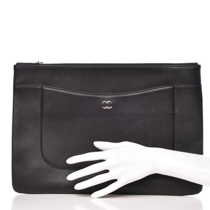Chanel Grained Calfskin Large Neo Executive Cosmetic Case Black 2 of 10