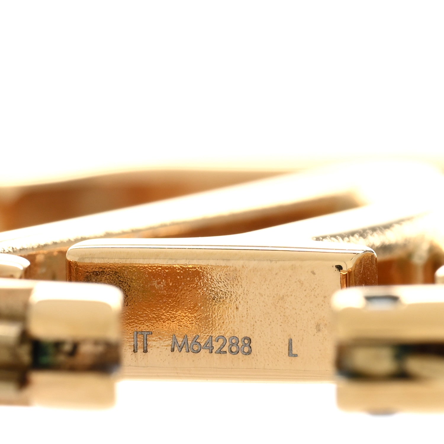 Louis Vuitton Metal Louise Hoop Earrings Gold 4 of 5