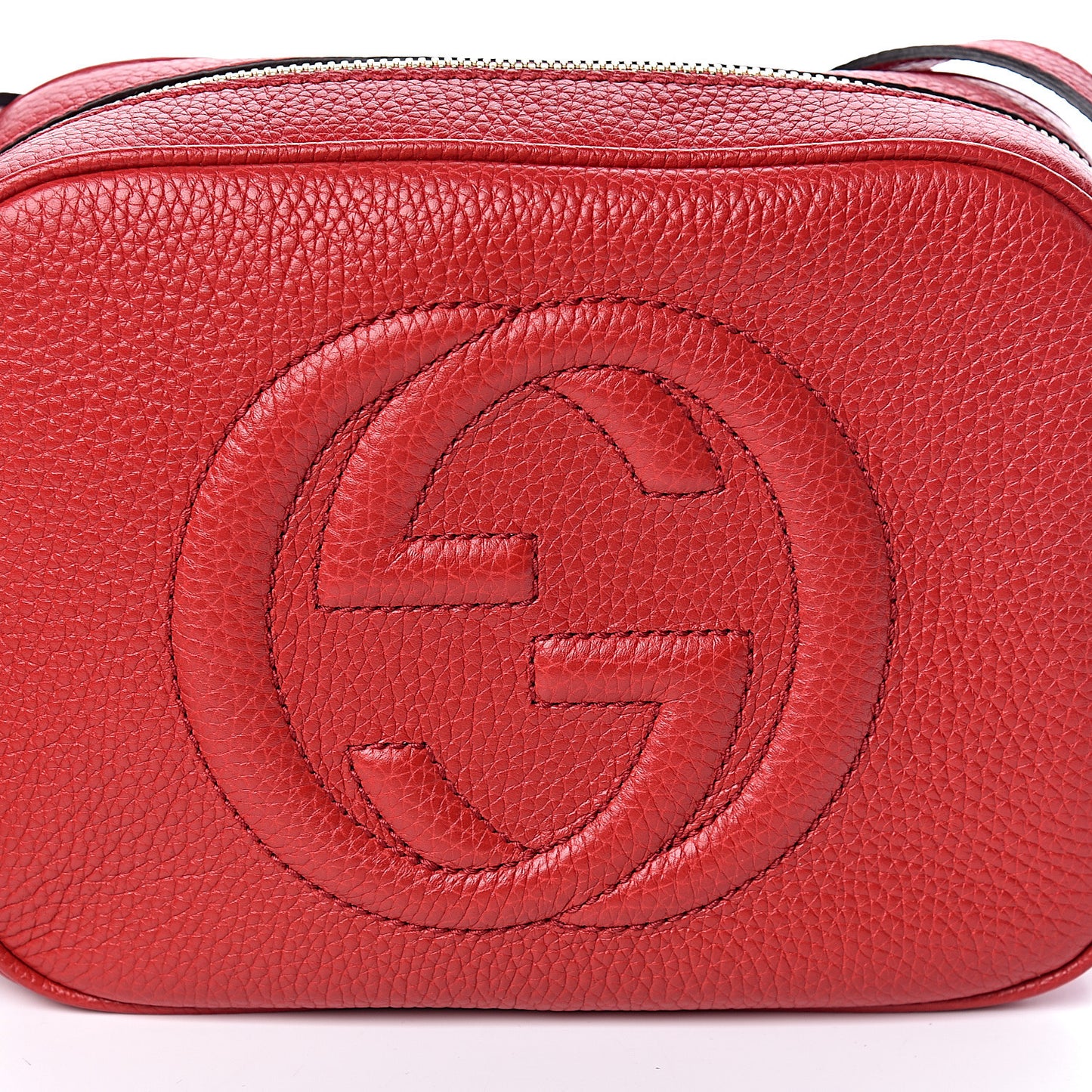 Pebbled Calfskin Small Soho Disco Bag Tabasco Red
