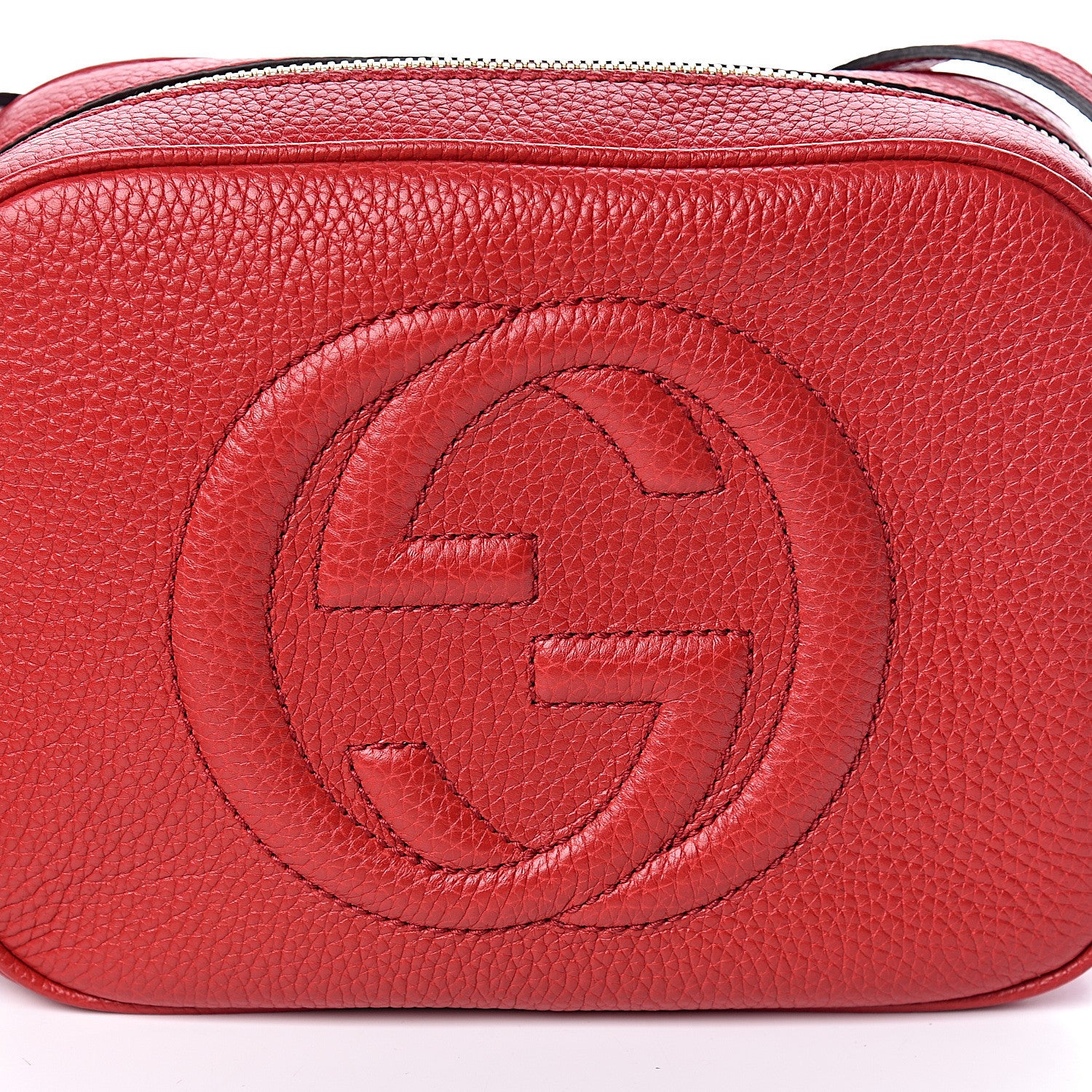 Gucci Pebbled Calfskin Small Soho Disco Bag Tabasco Red 10 of 10