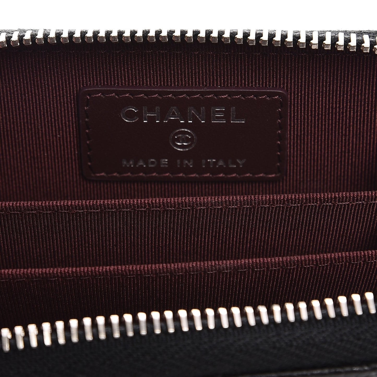Caviar Quilted Zip Coin Purse Black