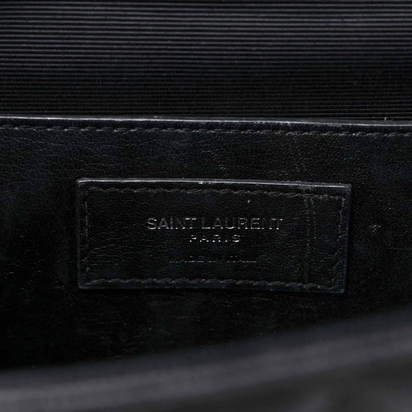 Grain De Poudre Textured Mixed Matelasse Triquilt Medium Monogram Satchel Black