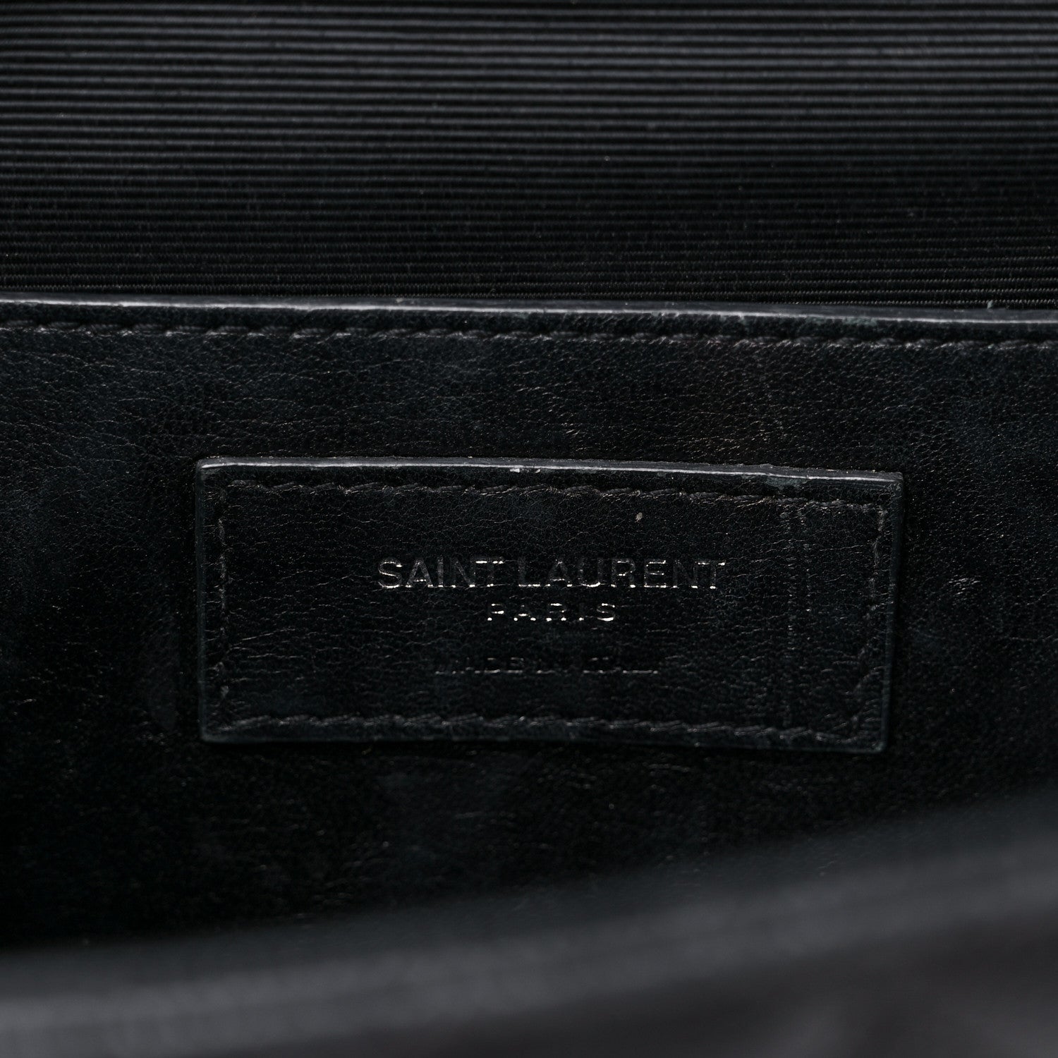 Saint Laurent Grain De Poudre Textured Mixed Matelasse Triquilt Medium Monogram Satchel Black 6 of 18