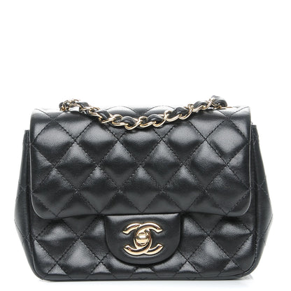 Chanel Lambskin Quilted Mini Square Flap Black 1 of 8