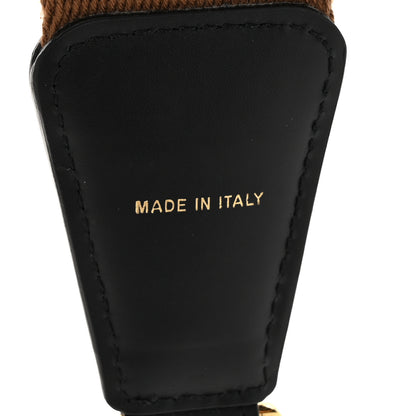 Fendi Ribbon Vitello Century FF 1974 Flat Studded Strap You Fango Marrone Ebano 5 of 5