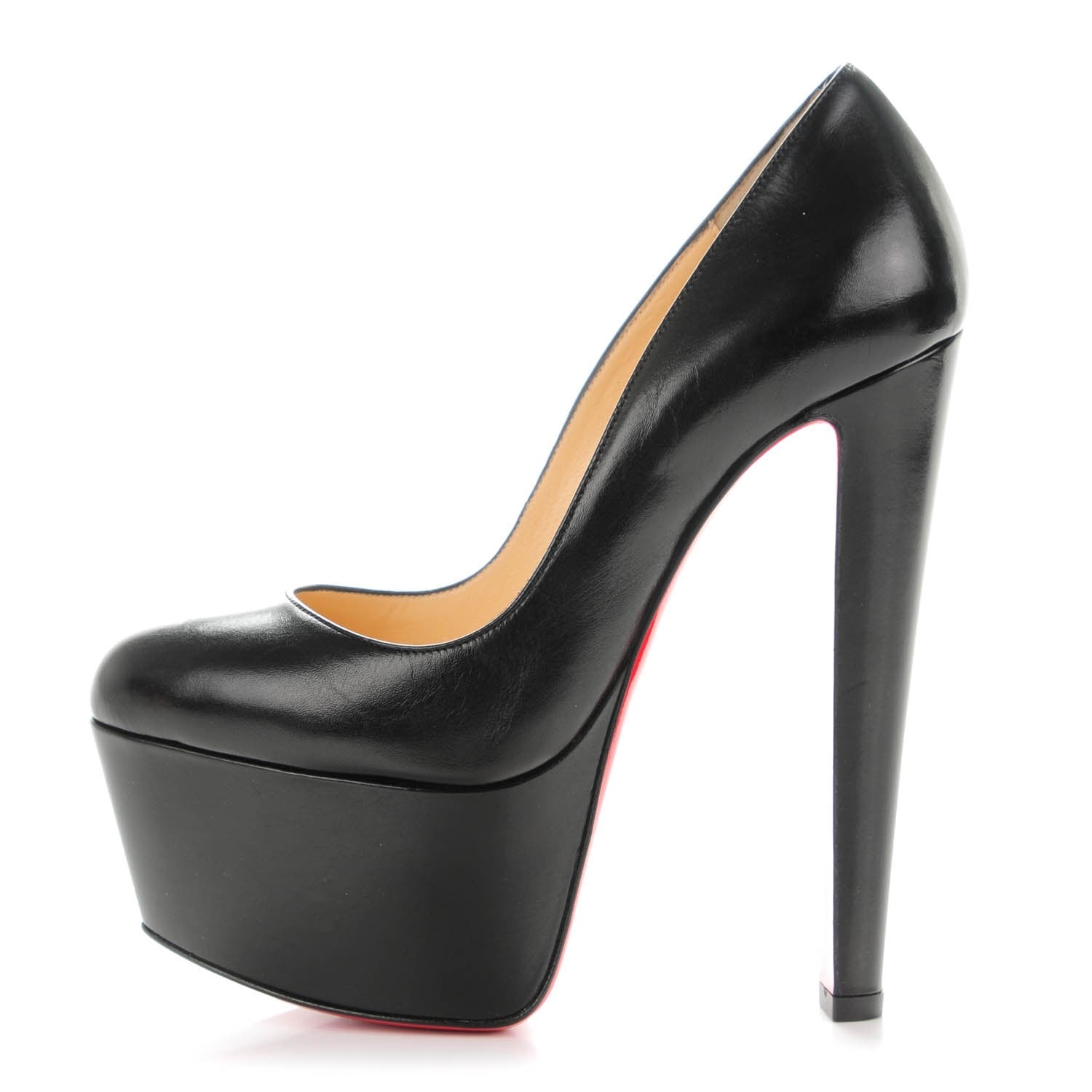 Christian Louboutin Shiny Calfskin Alta Vicky 160 Pumps 35.5 Black 1 of 7