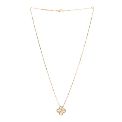 Van Cleef & Arpels 18K Yellow Gold Diamond Vintage Alhambra Pendant Necklace 3 of 6