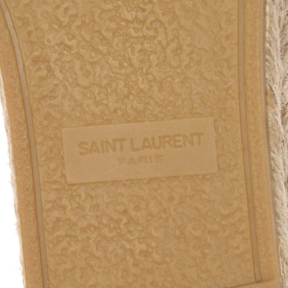 Saint Laurent Suede Monogram Espadrilles 38 Brown 6 of 10