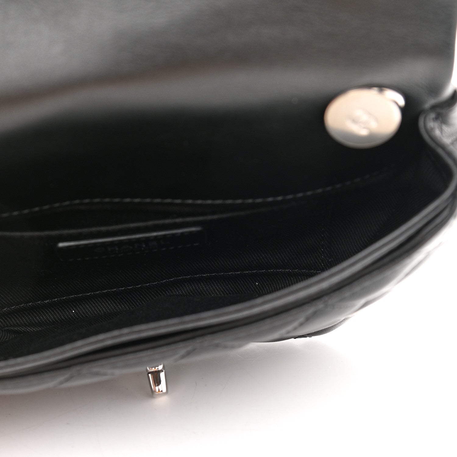 Chanel Calfskin Quilted CC Uniform Flap Belt Bag Black 5 of 12