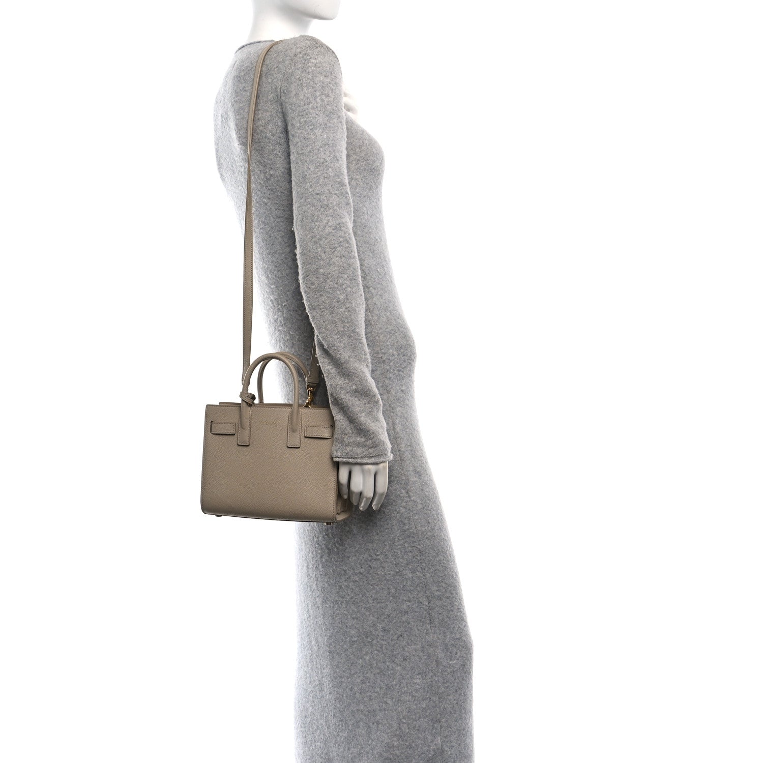 Saint Laurent Calfskin Nano Sac De Jour Beige 2 of 11