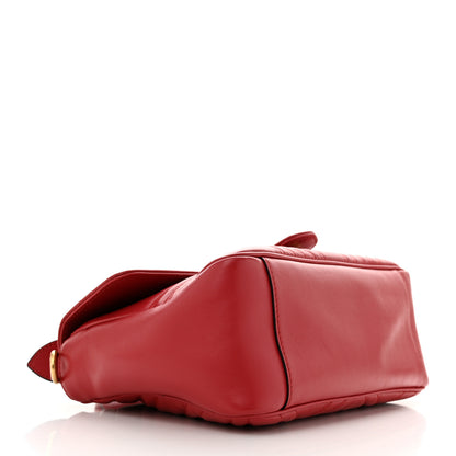 Gucci Calfskin Matelasse Small GG Marmont Top Handle Shoulder Bag Hibiscus Red 4 of 10