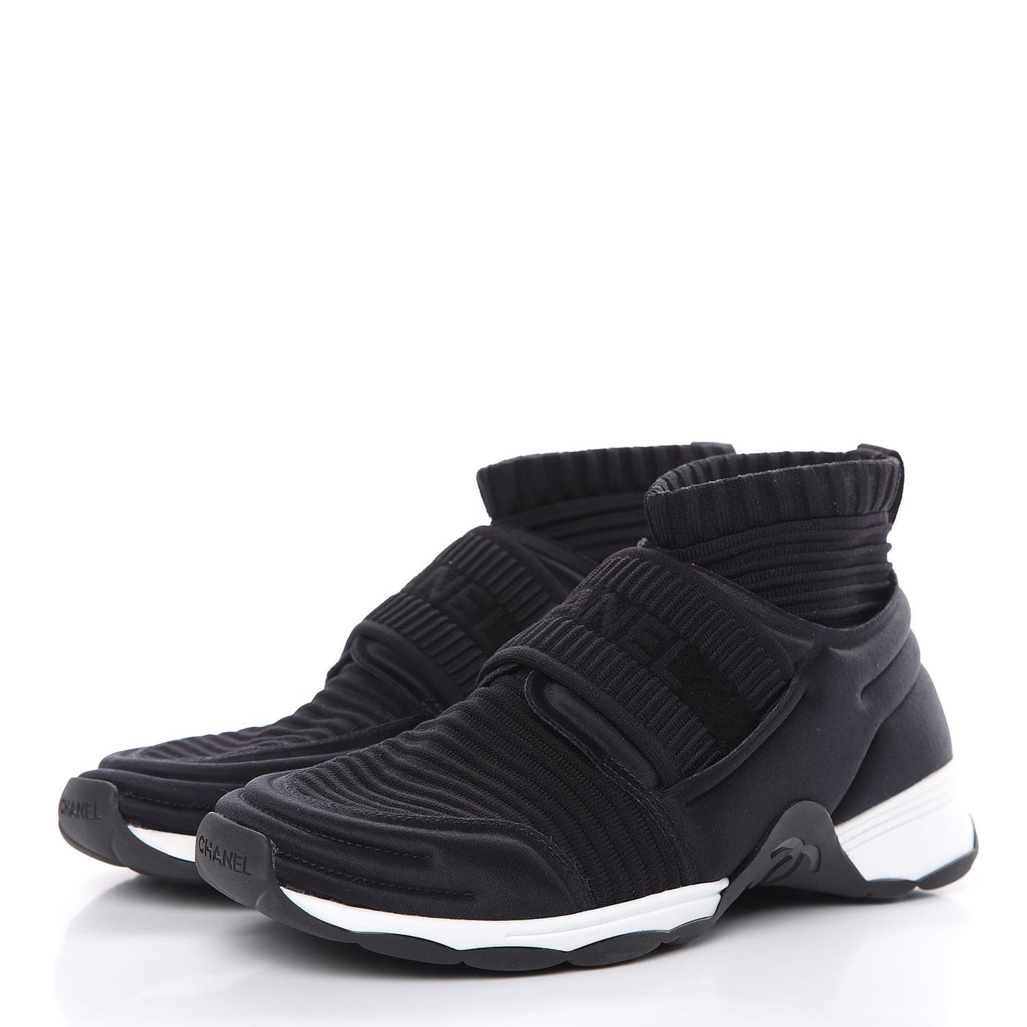 Stretch Fabric CC Sneakers 37 Black