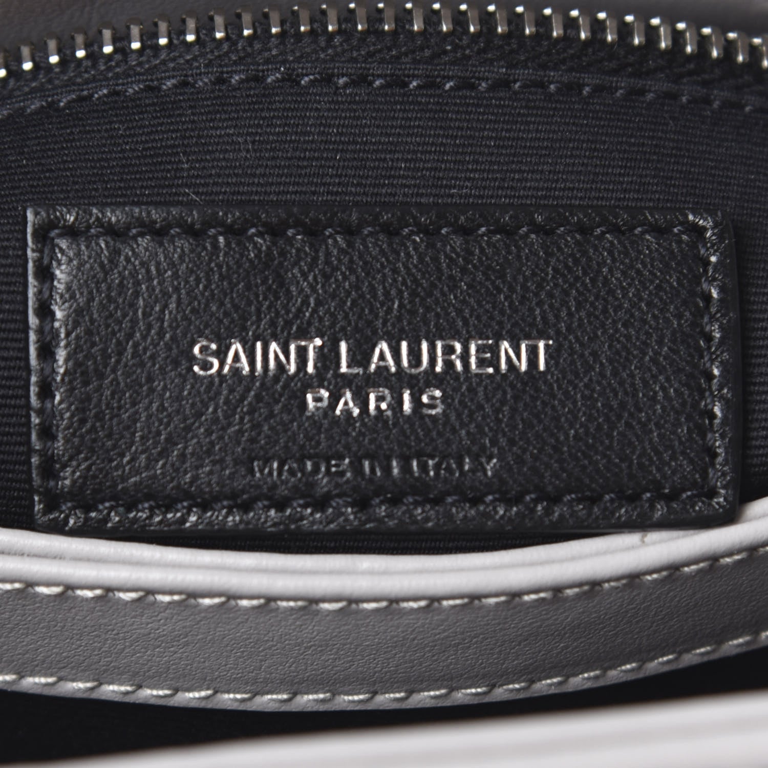 Saint Laurent Calfskin Y Quilted Monogram Toy Loulou Satchel Granite 9 of 11