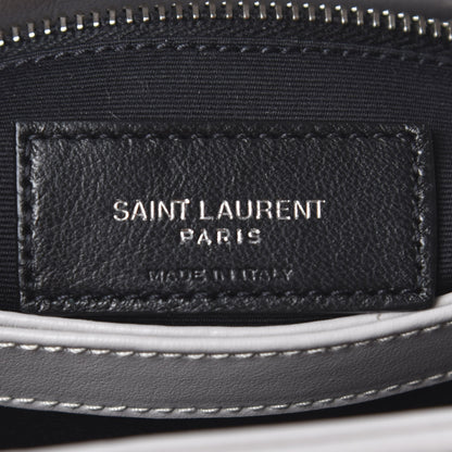 Saint Laurent Calfskin Y Quilted Monogram Toy Loulou Satchel Granite 9 of 11