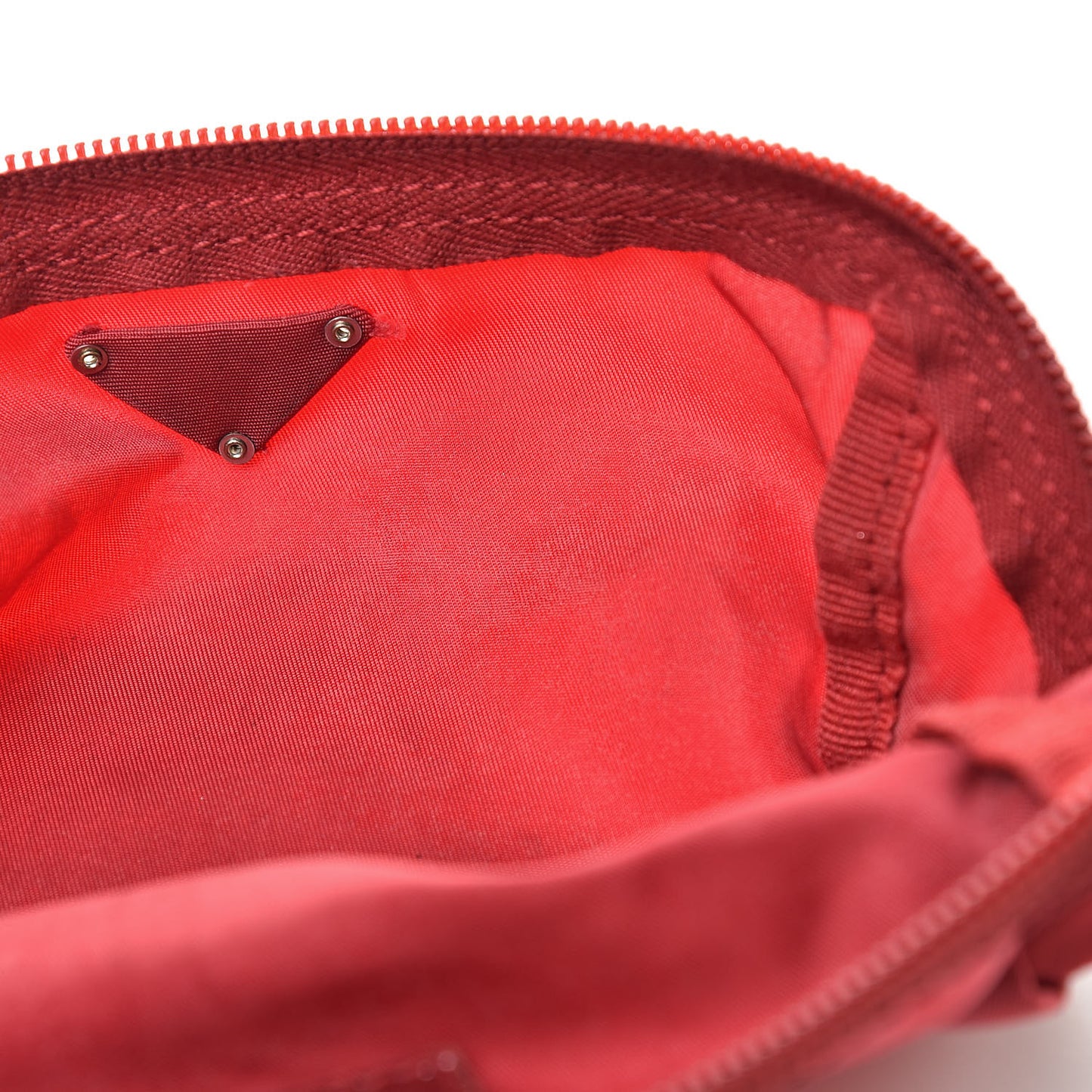 Nylon Vela Cosmetic Pouch Rosso