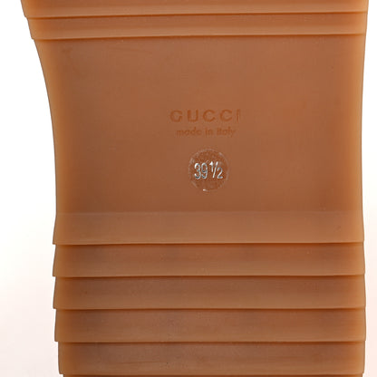 Gucci GG Supreme Monogram Water Flora Angelina Platform Slide Sandals 39.5 Beige Blue Multicolor 6 of 8