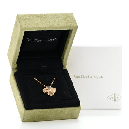 Van Cleef & Arpels 18K Yellow Gold Guilloché Vintage Alhambra Pendant Necklace 6 of 6