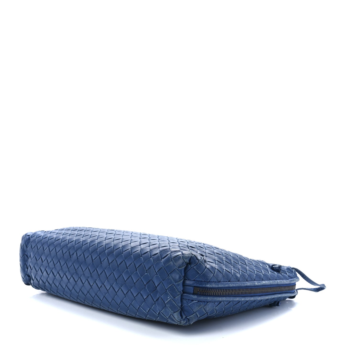 Nappa Intrecciato Nodini Crossbody Messenger Blue