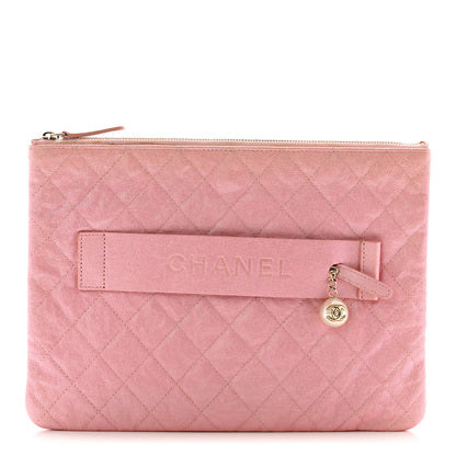 Chanel Iridescent Caviar Medium Night by the C Pouch Clutch Rose Pink 1 of 11