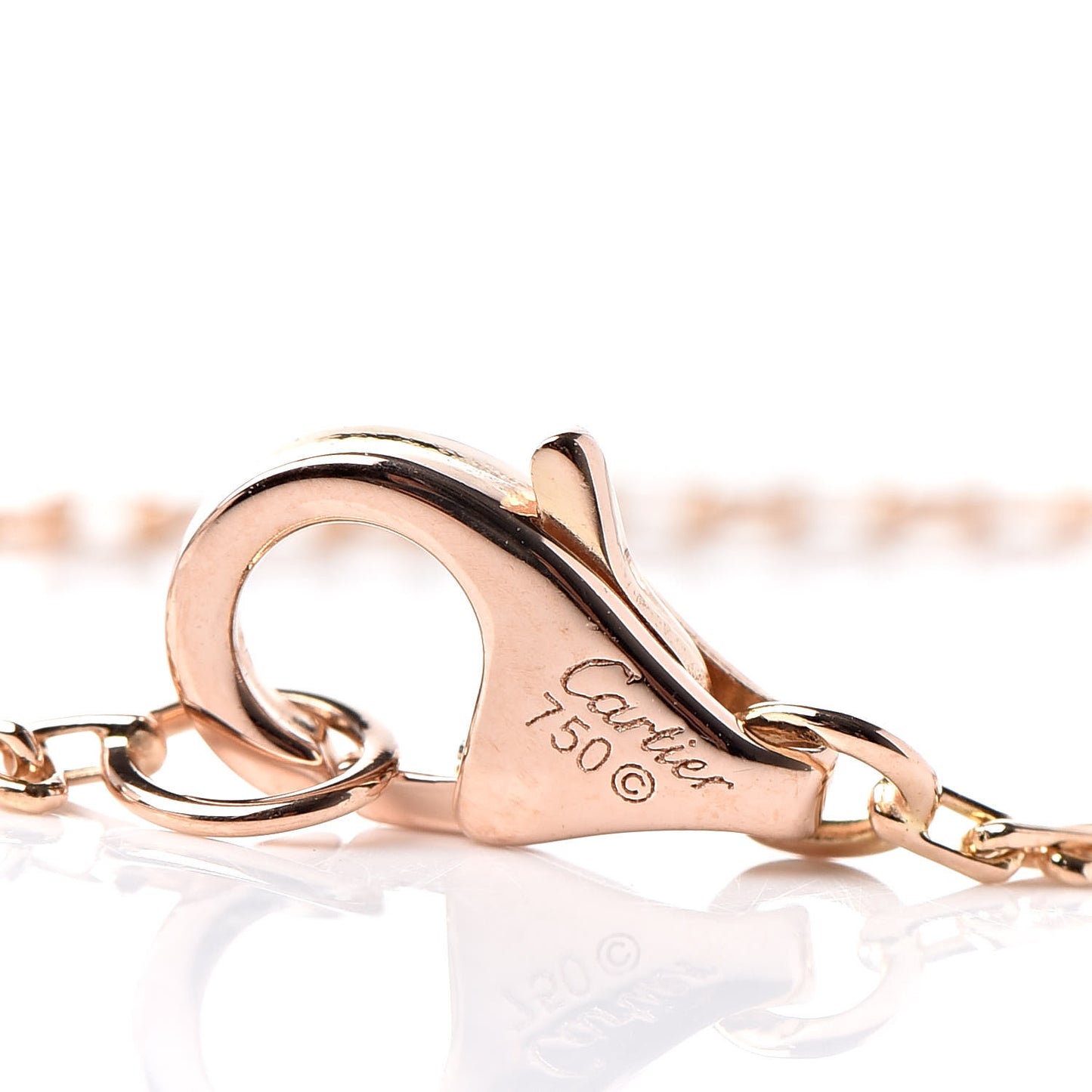18K Pink Gold Diamond Logo De Bracelet