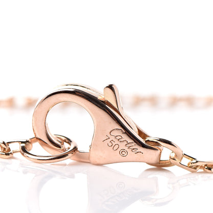 Cartier 18K Pink Gold Diamond Logo De Bracelet 5 of 5
