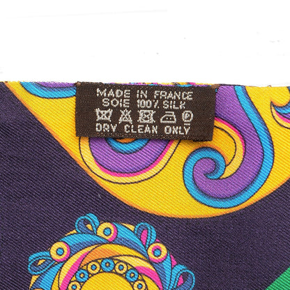 Hermes Silk Festival des Amazones Twilly Vert Bleu Soleil 4 of 5