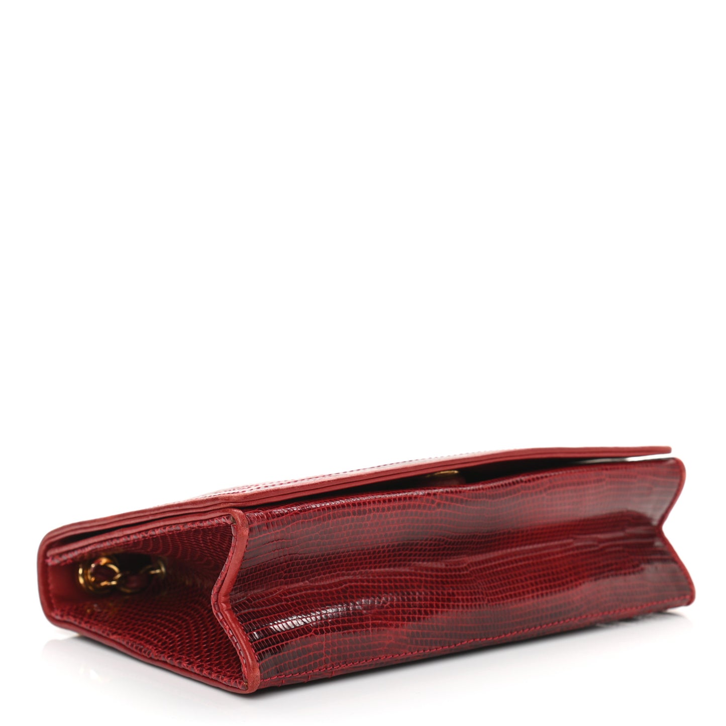 Lizard CC Mini Flap Bag Red
