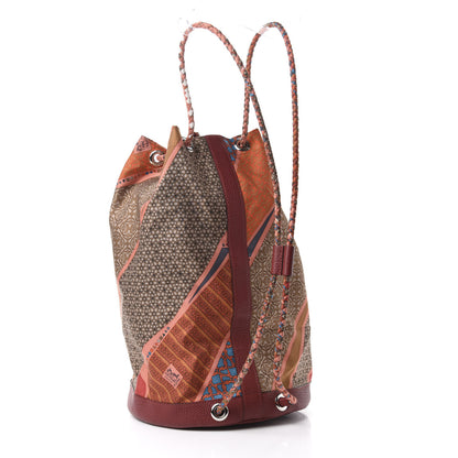 Hermes Silk Togo Carre en Cravates Soie Cool Flamingo Pink Deer Brown Orange 2 of 9