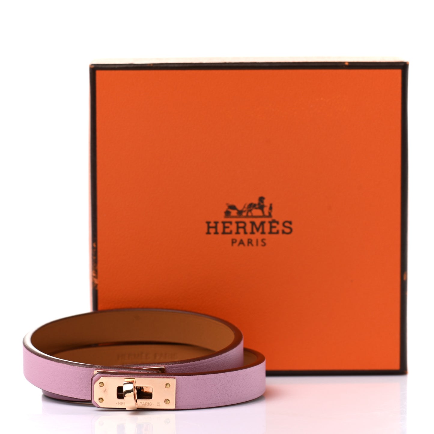 Swift Kelly Double Tour Bracelet T3 Mauve Sylvestre