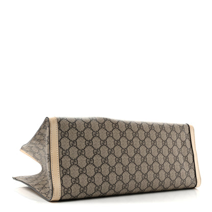 Gucci GG Supreme Monogram Medium Padlock Tote White 4 of 14