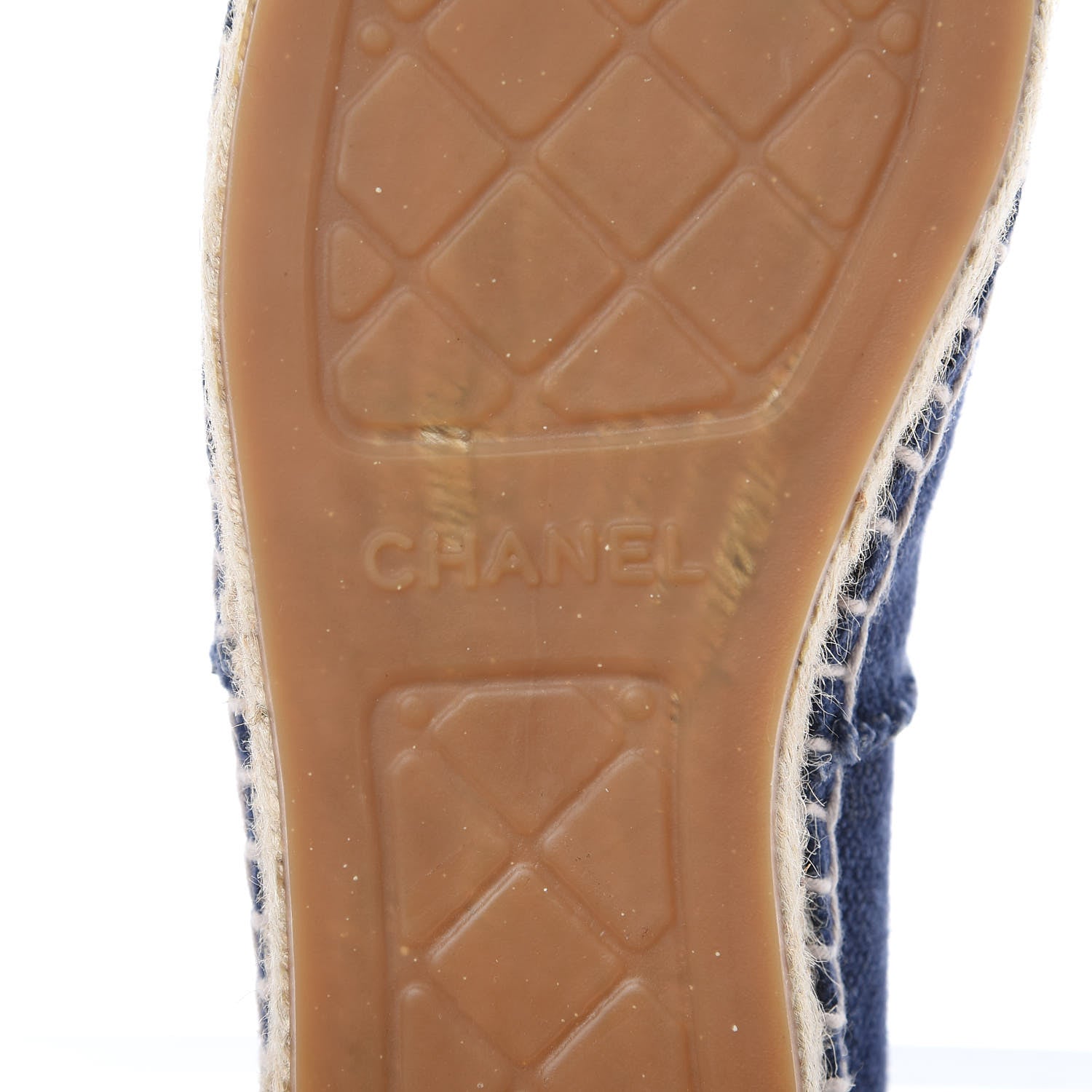 Chanel Linen CC Espadrilles 38 Blue Black 7 of 11