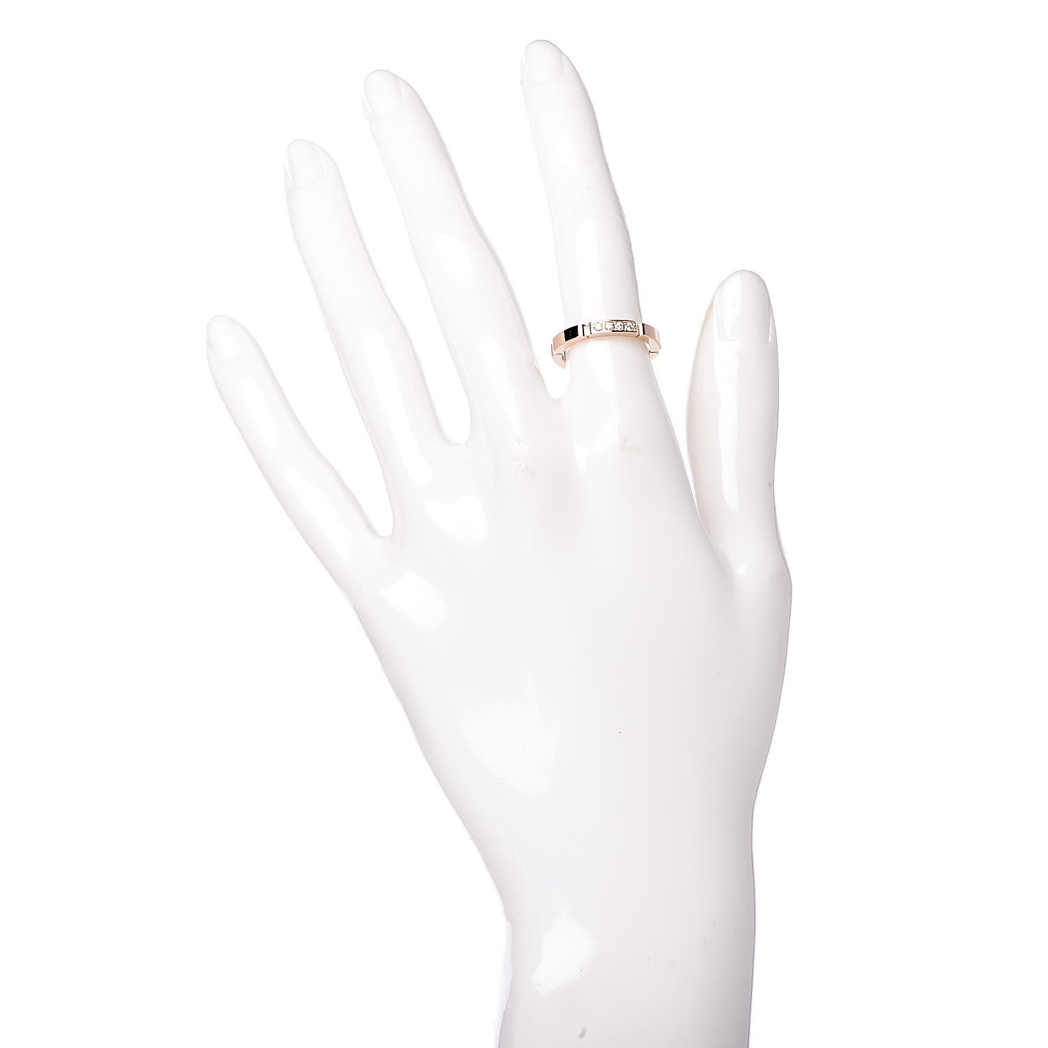 Cartier 18K Pink Gold Diamond Maillon Panthere Wedding Band Ring 49 4.75 2 of 6