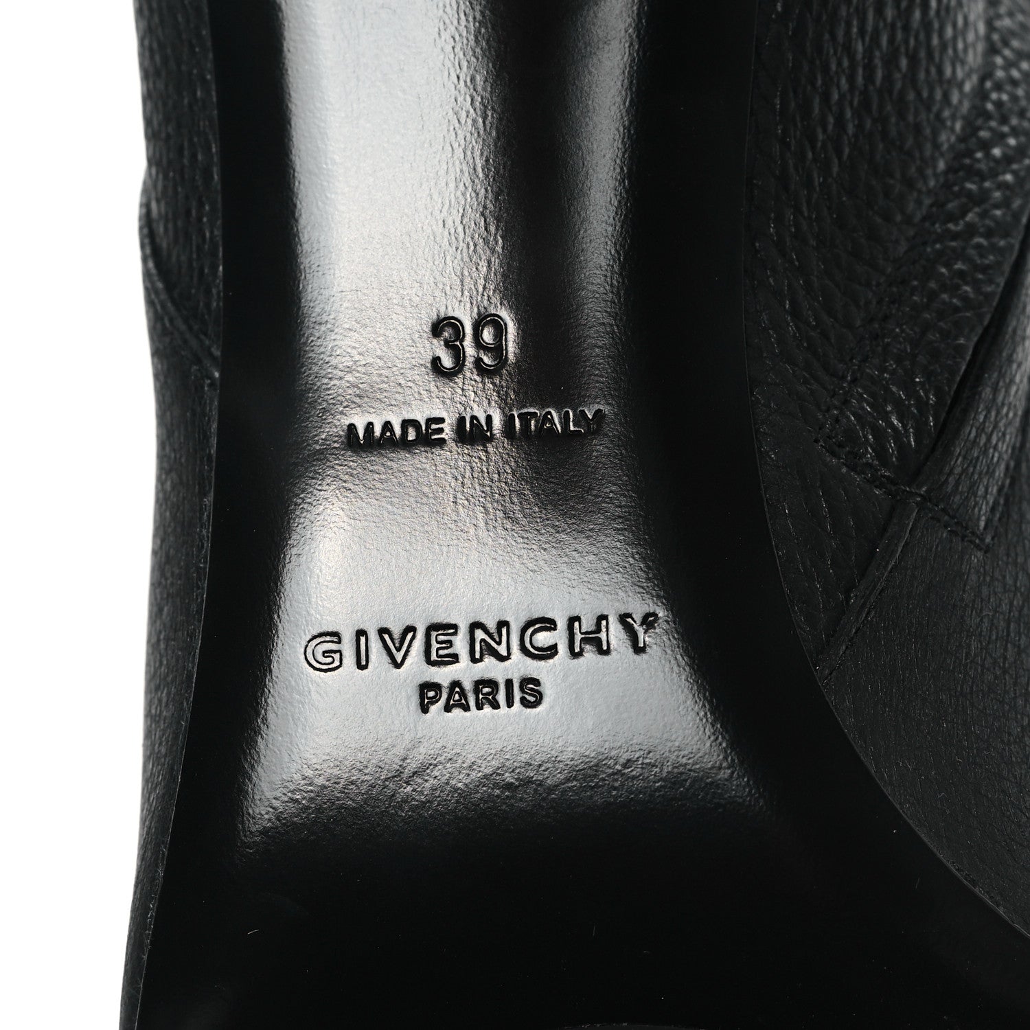 Givenchy Grained Calfskin G Cube Heel Ankle Boots 39 Black 6 of 8