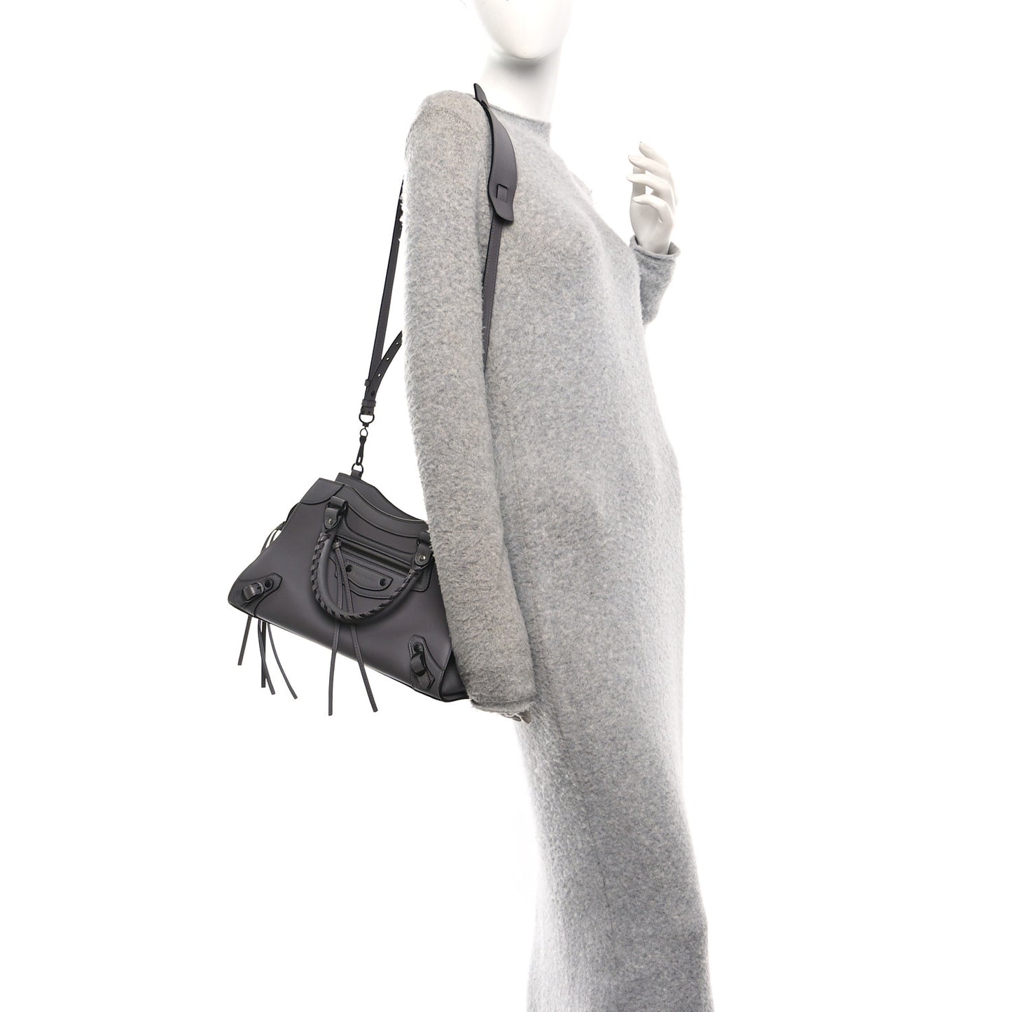 Smooth Calfskin Neo Classic Black Hardware S City Dark Grey