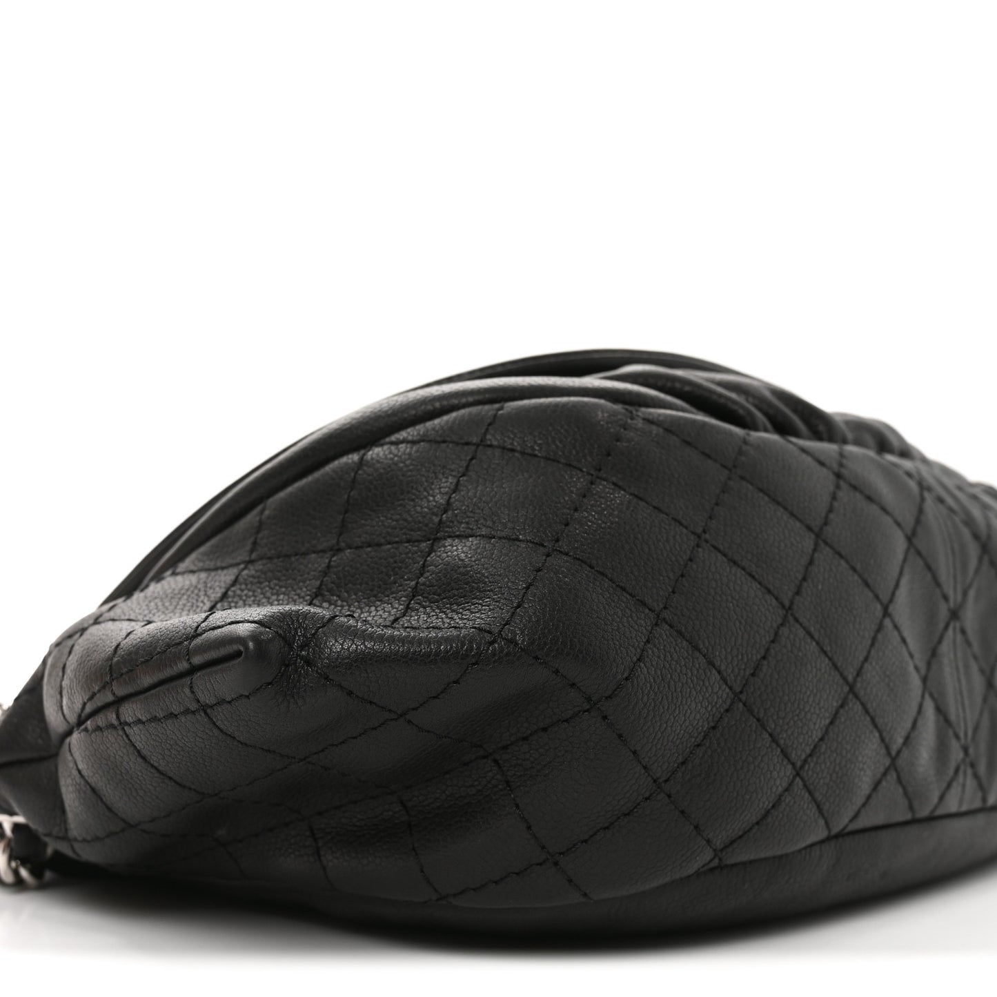 Caviar Half Moon Large Flap Black