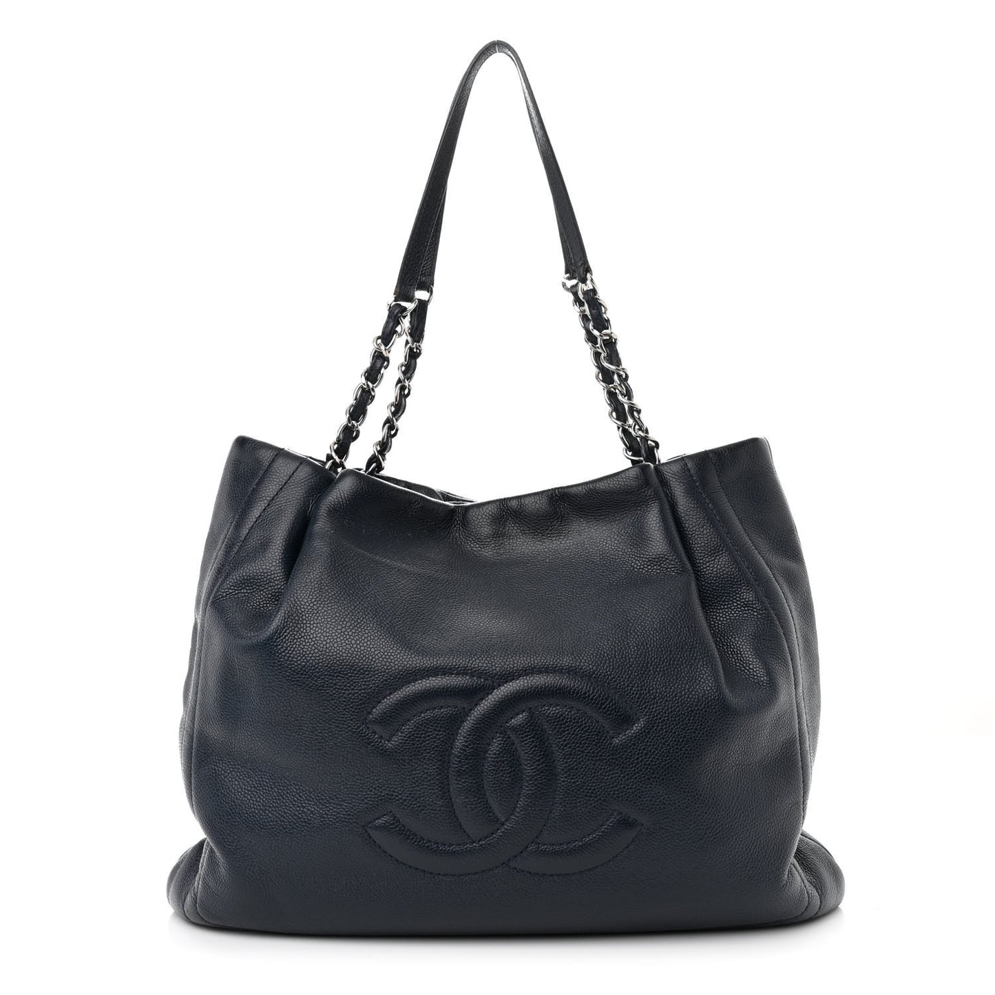 Caviar CC Timeless Shopping Tote Navy