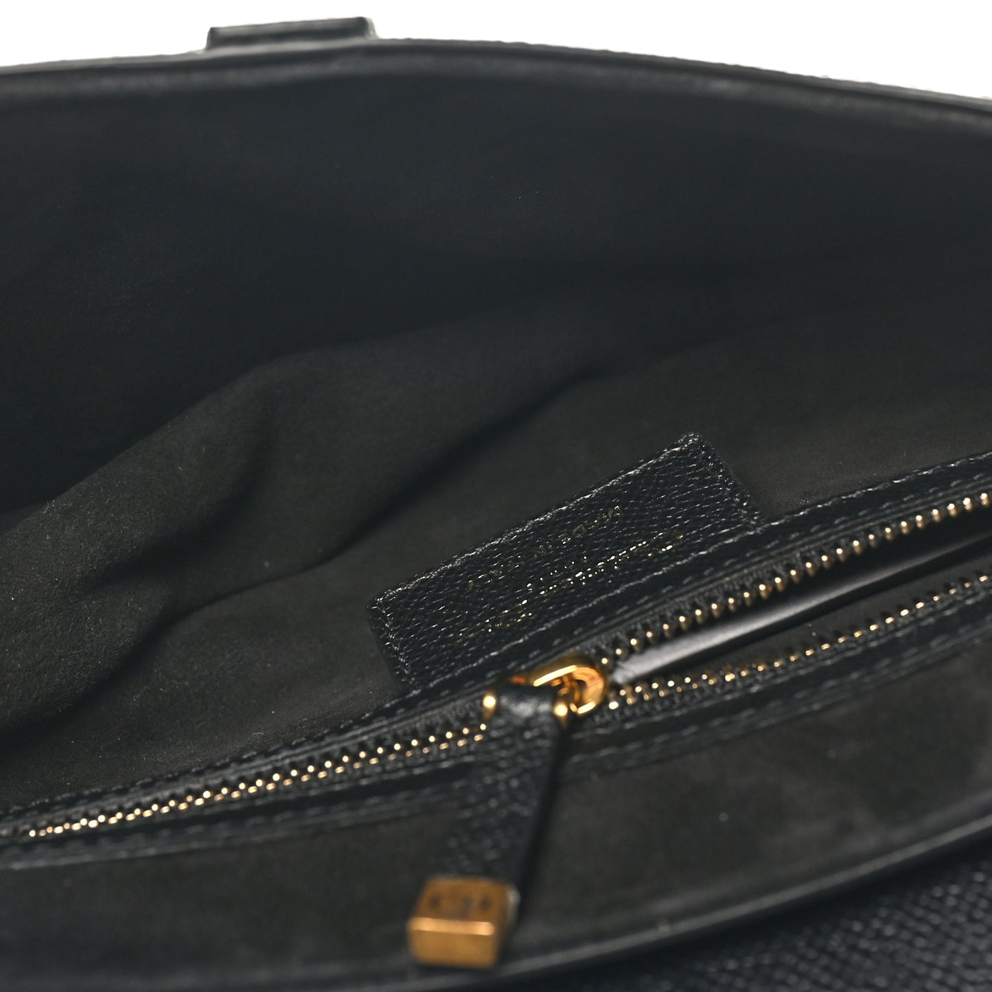 Grained Calfskin Saddle Bag Black