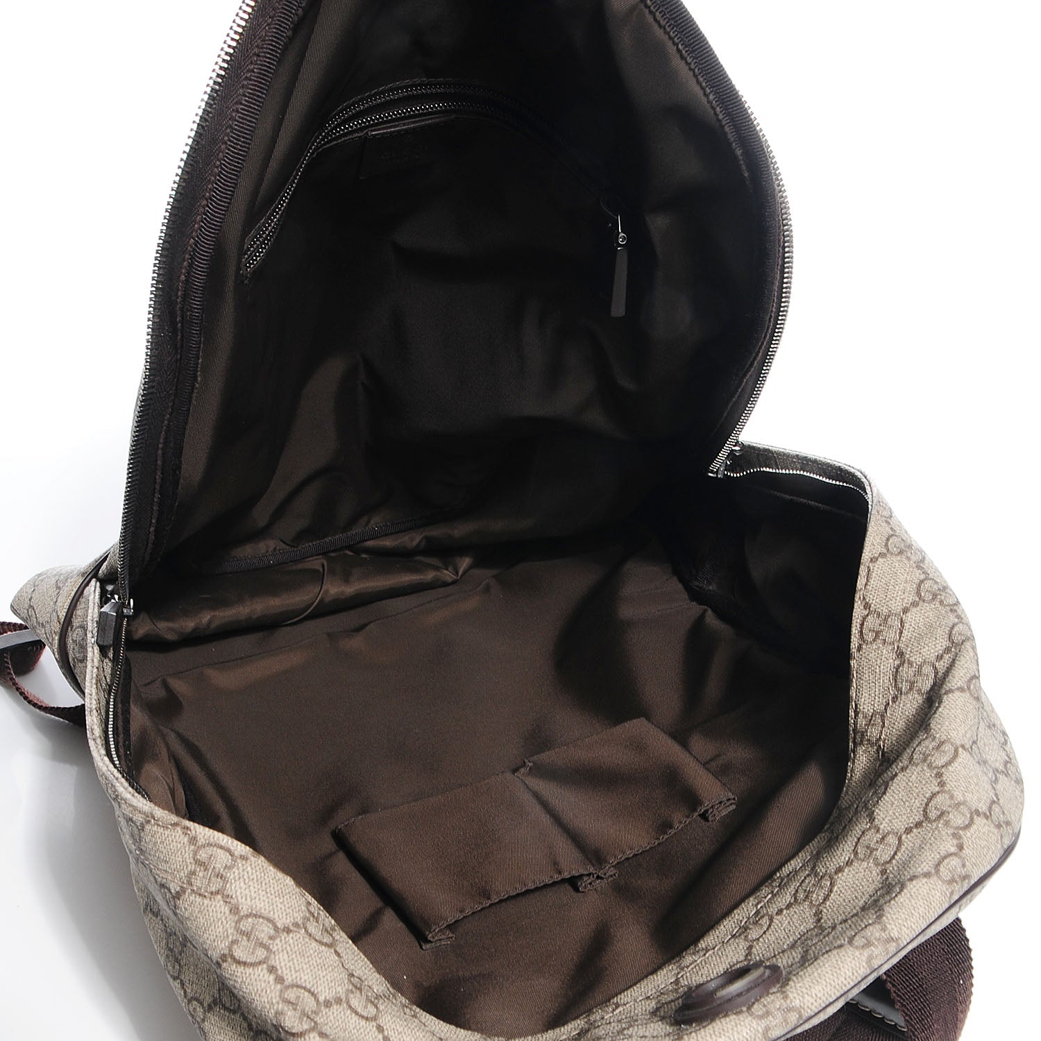 Gucci GG Plus Monogram Interlocking G Medium Backpack Dark Brown 5 of 9