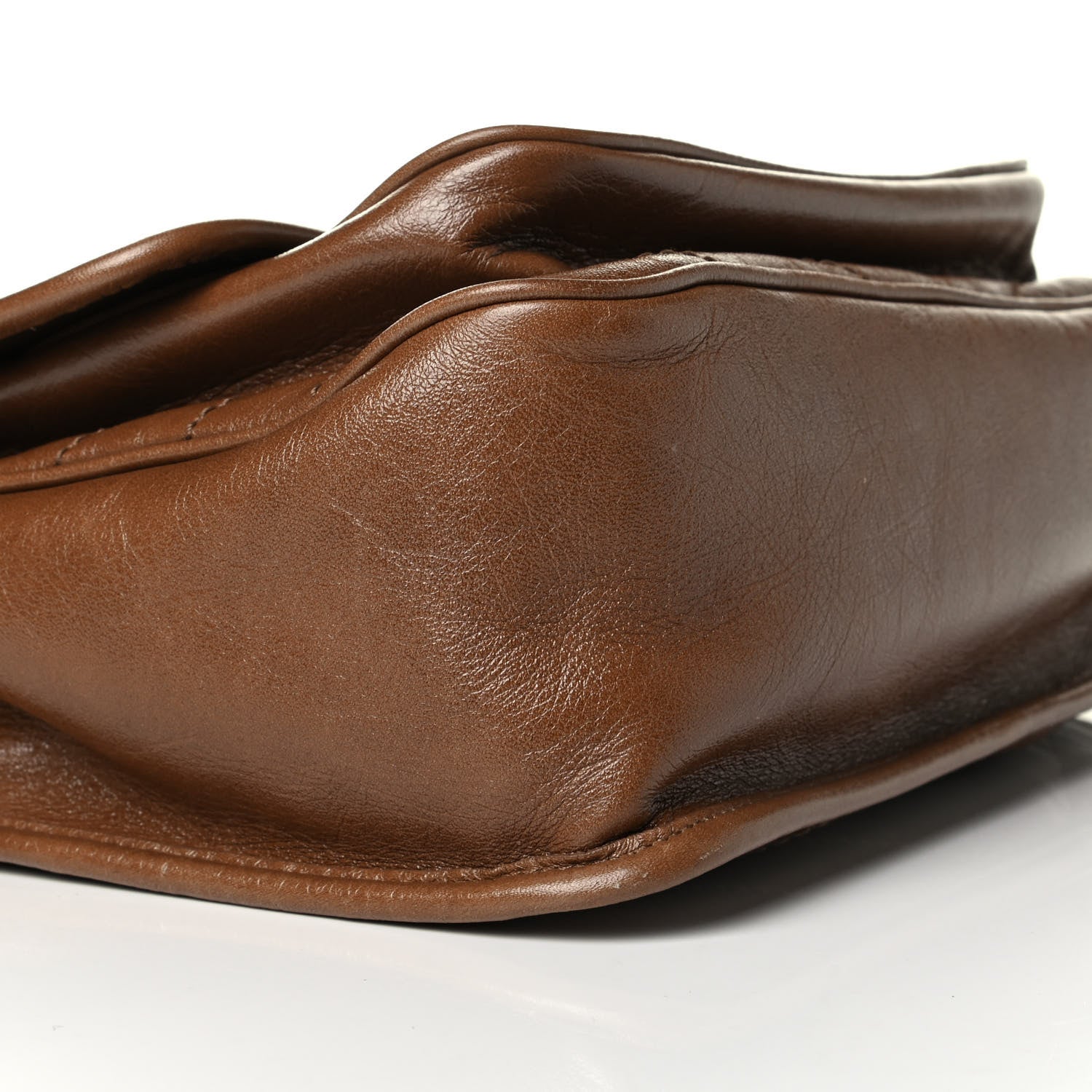 Saint Laurent Crinkled Calfskin Matelasse Monogram Medium Niki Chain Satchel Tan Brown 5 of 5