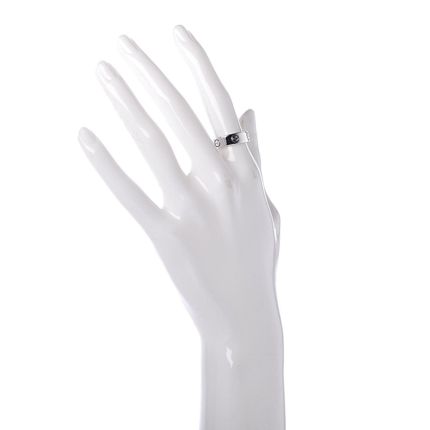 18K White Gold 5.5mm LOVE Ring 51 5.75
