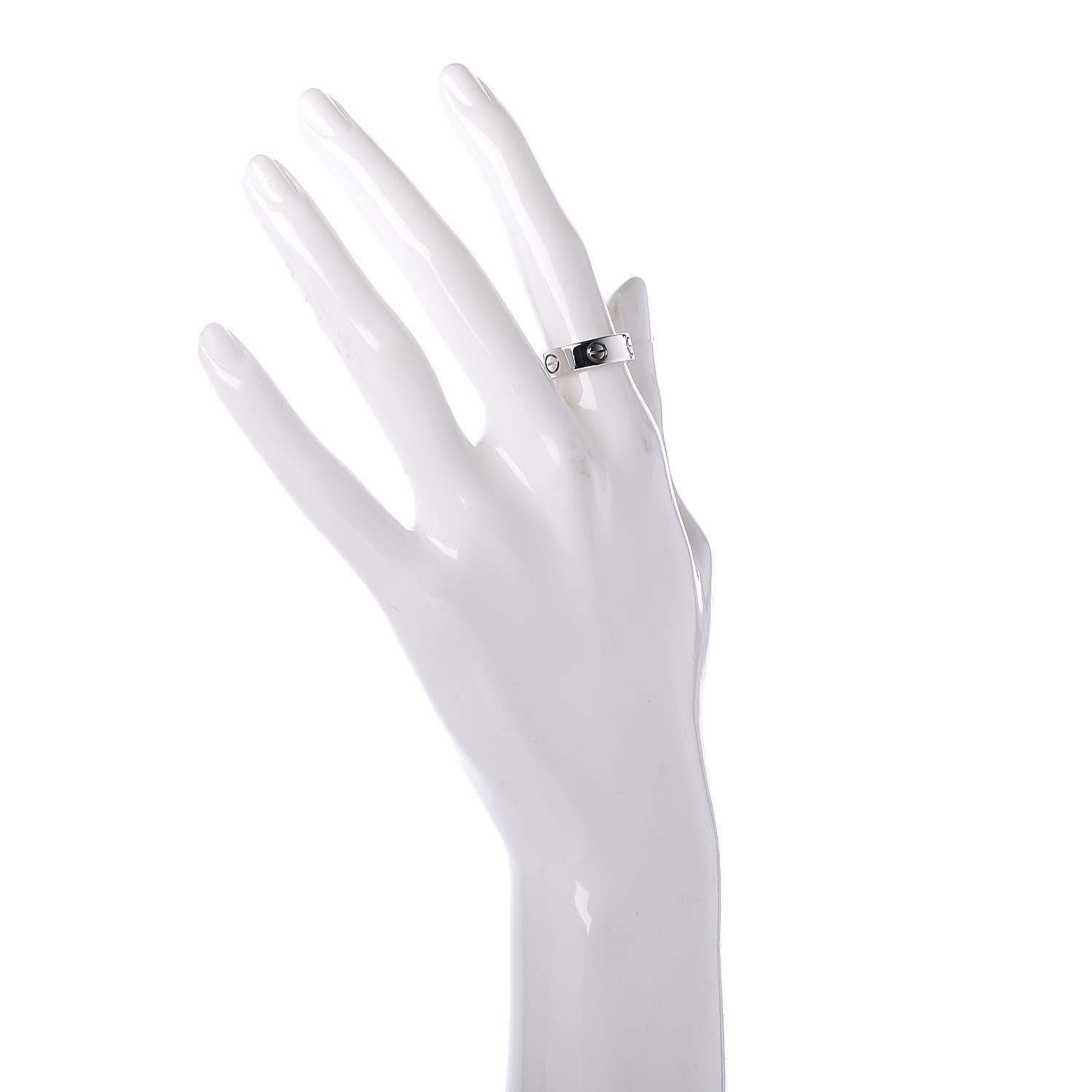 Cartier 18K White Gold 5.5mm LOVE Ring 51 5.75 2 of 4