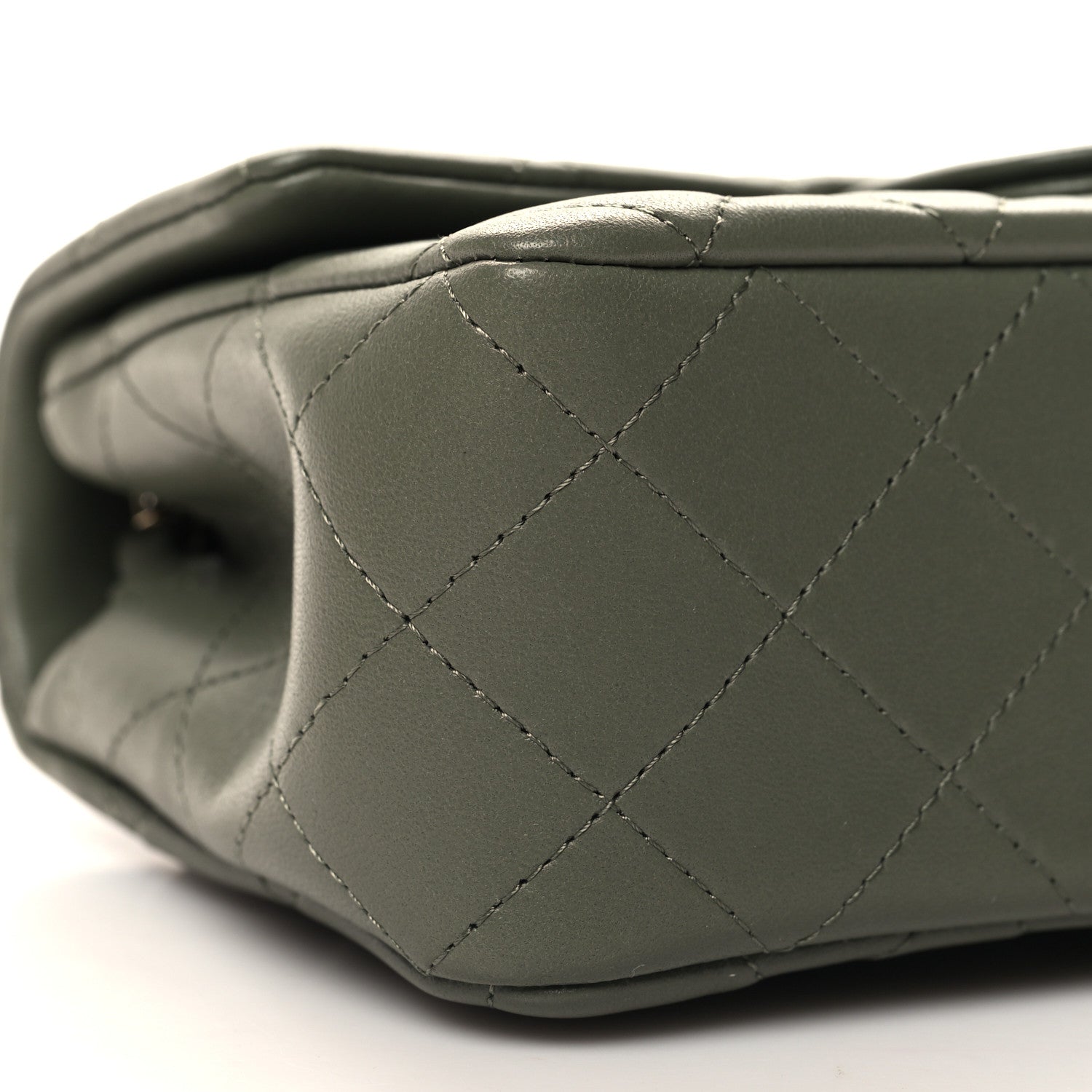 Chanel Lambskin Quilted Mini Rectangular Flap Green 8 of 9