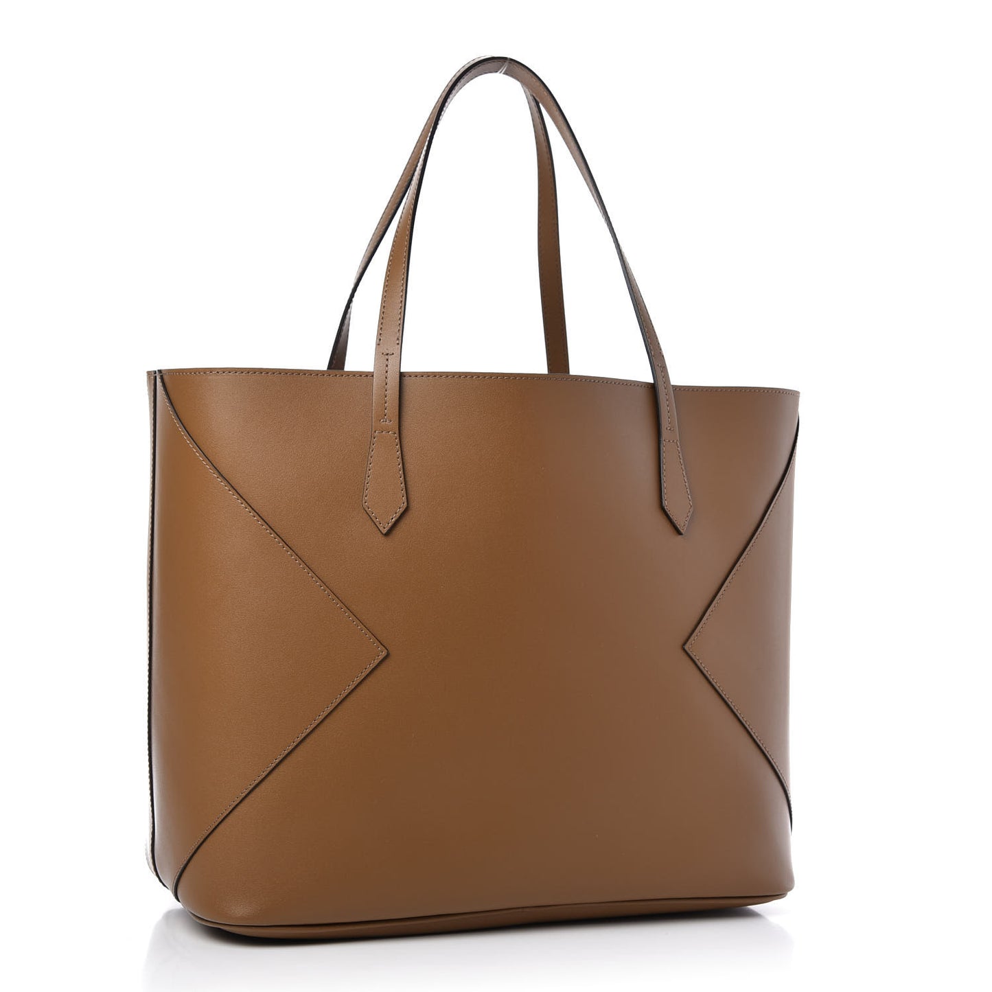 Smooth Calfskin Wing Shopper Tote Military Green